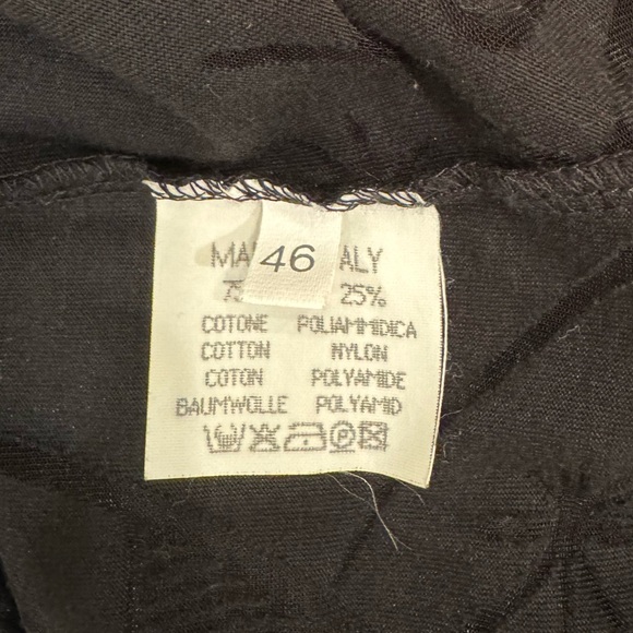 NWOT Vintage POI by Krizia Women’s Black Sheer Detail Long Sleeve Top. Size 6 - Picture 8 of 9